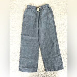 NWT J.Crew Kids Chambray Linen Pants in Sz 8